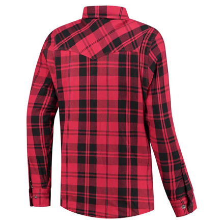 Rusty Stitches Neil Motorshirt, Zwart-Rood (2 van 2)