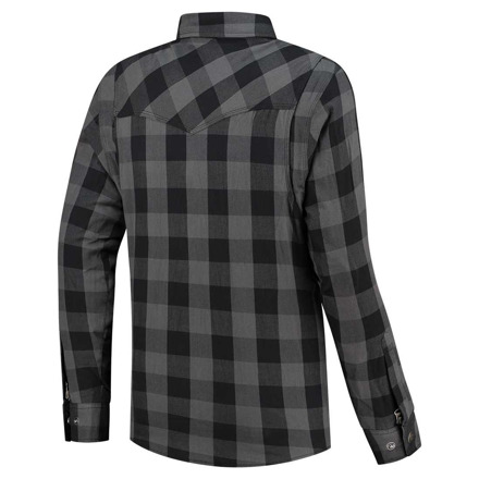 Rusty Stitches Neil Motorshirt, Grijs-Zwart (2 van 2)