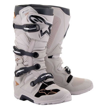 Tech 7 Enduro Drystar Motorlaazen - Zand-Grijs