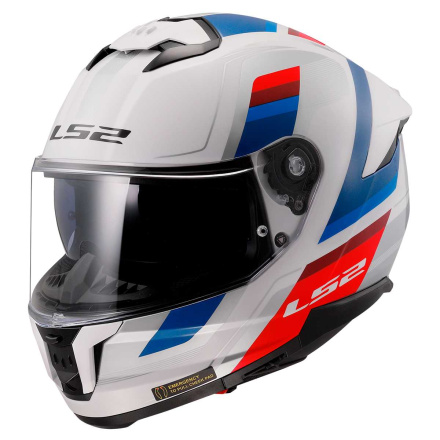 LS2 STREAM II SHADOW integraalhelm, Wit-Blauw-Rood (1 van 1)