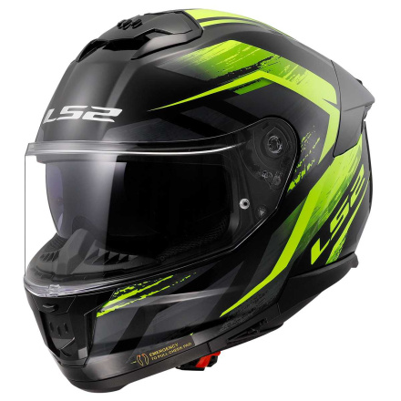 LS2 STREAM II SHADOW integraalhelm, Zwart-Fluor (1 van 1)