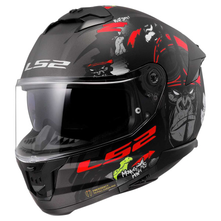 LS2 STREAM II SHADOW integraalhelm, Mat Zwart-Rood (1 van 1)