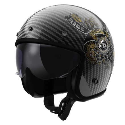 LS2 OF601 BOB II C CUSTOM jethelm, Zwart-Grijs (1 van 1)