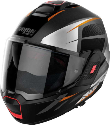 Nolan N120-1 NIGHTLIFE N-COM systeemhelm, Zwart-Wit-Oranje (1 van 1)