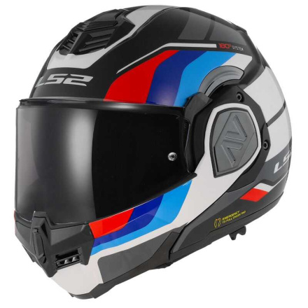 FF906 Advant Cooper Systeemhelm - Zwart-Blauw-Rood