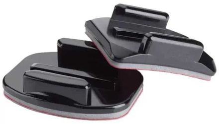 Curved and Flat Adhesive Mounts - Zwart