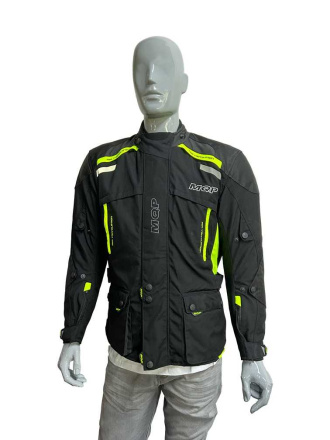 Nick 3-Layer Motorjas - Zwart-Fluor