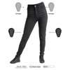 Pando Moto Kusari COR 01 Dames Motorjeans Skinny, Zwart (Afbeelding 3 van 6)