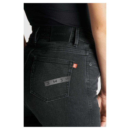 Pando Moto Kusari COR 01 Dames Motorjeans Skinny, Zwart (5 van 6)