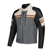 Steve Motorjas - Zwart-Antraciet-Wit