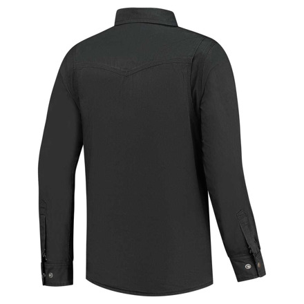 Rusty Stitches Dann Motorshirt, Zwart (2 van 2)