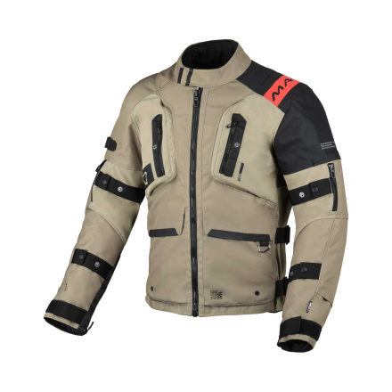 Macna Higera textiele motorjas, Beige-Zwart (1 van 2)