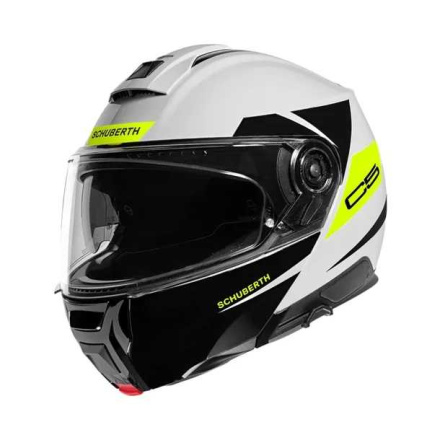 C5 Eclipse Systeemhelm - Wit-Geel