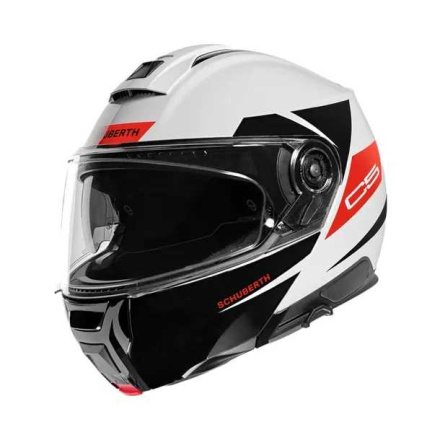 C5 Eclipse Systeemhelm - Wit-Rood