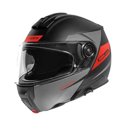 C5 Eclipse Systeemhelm - Zwart-Rood
