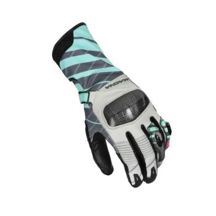 Krown Dames Motorhandschoenen - Grijs-Blauw