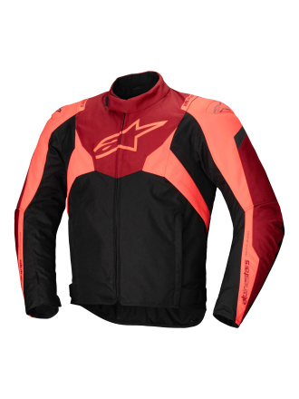 T-Jaws V4 WP Motorjas - Zwart-Rood-Fluor