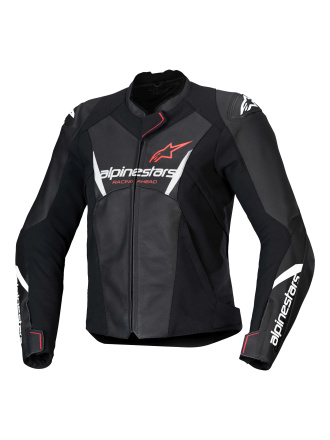 Stella Faster V3 Leren Motorjas - Zwart-Wit-Fluor