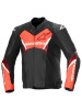 Alpinestars Faster V3 Airflow Leren Motorjas, Zwart-Rood-Fluor (Afbeelding 1 van 3)