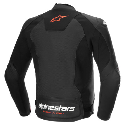 Alpinestars Faster V3 Airflow Leren Motorjas, Zwart-Rood-Fluor (2 van 3)