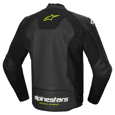 Alpinestars Faster V3 Airflow Leren Motorjas, Zwart-Wit-Fluor (2 van 3)