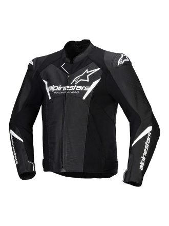 Faster V3 Airflow Leren Motorjas - Zwart-Wit