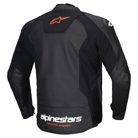 Alpinestars Faster V3 Leren Motorjas, Zwart-Rood-Fluor (2 van 3)
