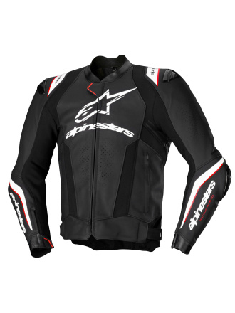 Alpinestars Missile V3 Ignition Leren Motorjas, Zwart-Wit (1 van 3)