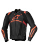 Missile V3 Ignition Leren Motorjas - Zwart-Rood-Fluor