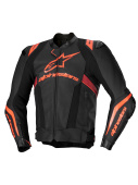 Missile V3 Ignition Leren Motorjas - Zwart-Rood-Fluor
