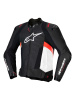 Missile V3 Leren Motorjas - Zwart-Wit-Rood-Fluor