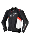 Missile V3 Leren Motorjas - Zwart-Wit-Rood-Fluor