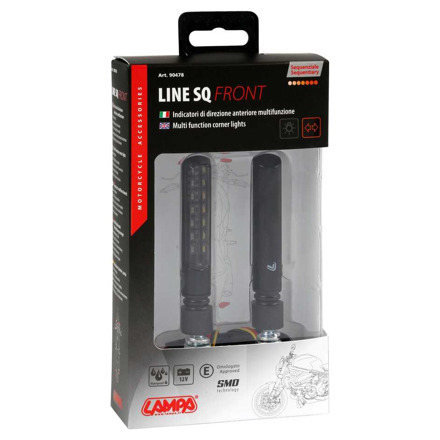 Lampa Line SQ Front - 12V LED Corner Lights, Zwart (2 van 2)
