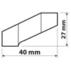Lampa Mirror Extender - M10 Right, Zwart (Afbeelding 3 van 3)