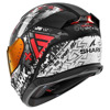 Shark Skwal i3 Hellcat Mat Integraalhelm, Zwart-Rood (Afbeelding 3 van 3)
