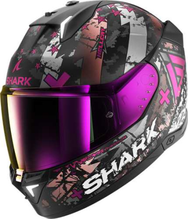 Skwal i3 Hellcat Mat Integraalhelm - Zwart-Paars