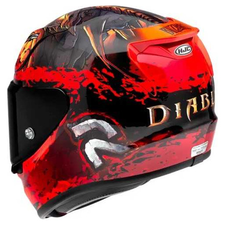 HJC RPHA 12 Diablo Blizzard Integraalhelm, Zwart-Rood (3 van 3)