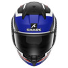 Shark D-Skwal 3 Firstlap Mat Integraalhelm, Zwart-Blauw-Rood (Afbeelding 2 van 3)