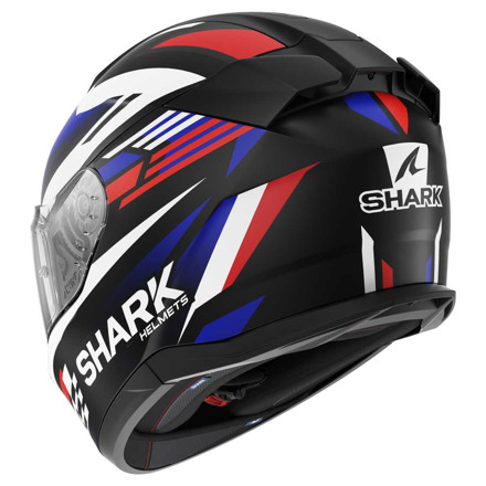 Shark D-Skwal 3 Firstlap Mat Integraalhelm, Zwart-Blauw-Rood (3 van 3)
