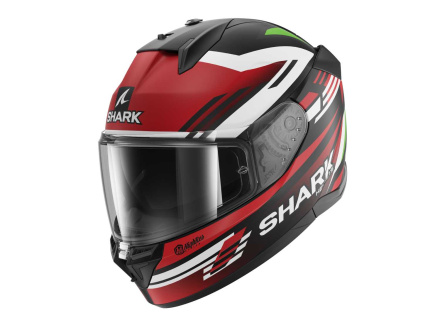 D-Skwal 3 Firstlap Mat Integraalhelm - Zwart-Rood-Groen