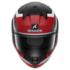 Shark D-Skwal 3 Firstlap Mat Integraalhelm, Zwart-Rood-Groen (Afbeelding 2 van 3)