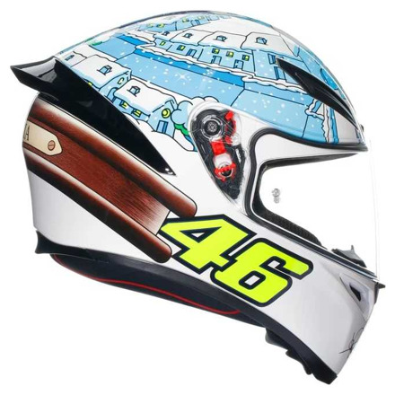 AGV K1 S E2206 Rossi Winter 2017 Integraalhelm, Blauw-Wit (3 van 5)