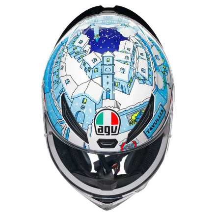 AGV K1 S E2206 Rossi Winter 2017 Integraalhelm, Blauw-Wit (5 van 5)