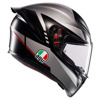 AGV K1 S E2206 Lap Matt Integraalhelm, Zwart-Grijs-Rood (Afbeelding 3 van 6)