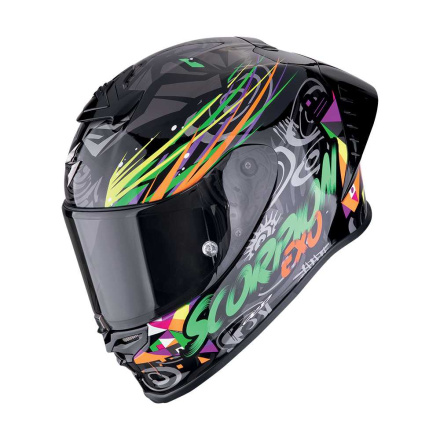 Exo-R1 Evo II Air Savage Integraalhelm - Zwart-Groen-Oranje
