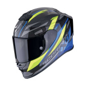 EXO-R1 Evo Carbon Air Runner Integraalhelm - Zwart-Blauw-Fluor