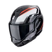 Exo-Tech Evo Furio Systeemhelm - Zwart-Rood