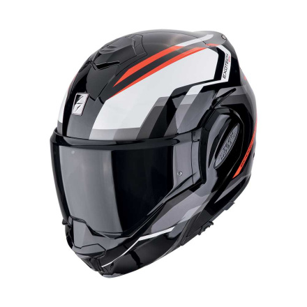 Exo-Tech Evo Furio Systeemhelm - Zwart-Rood