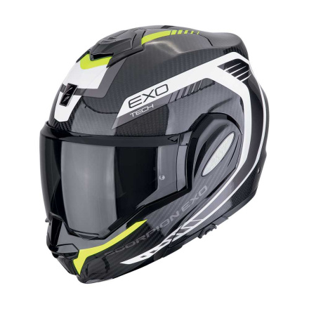 Exo-Tech Evo Carbon Cosy Systeemhelm - Zwart-Fluor