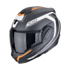 Exo-Tech Evo Carbon Cosy Systeemhelm - Mat Zwart-Oranje